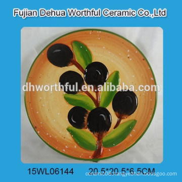 Popular ceramic plate with newset olive design